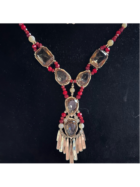 Chico's Jewelry - Women's Chico's Necklace Red and Gold Summer